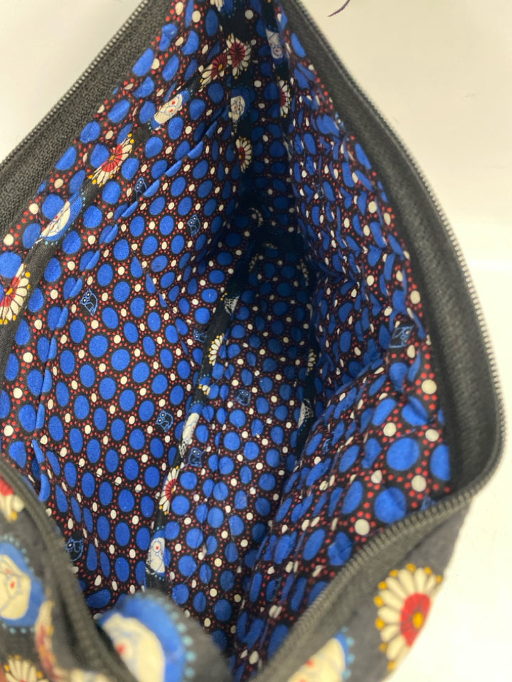 Vera Bradley Black Blue/Wht Owl(s) Crossbody
