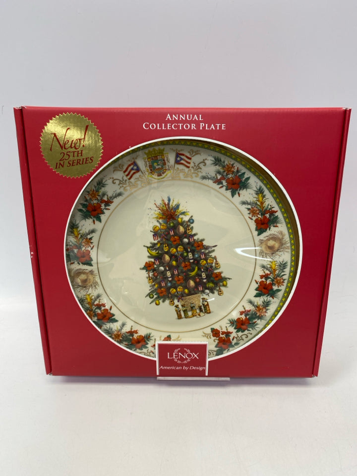 Lenox Cream Green/Multi Christmas Decorative Plate