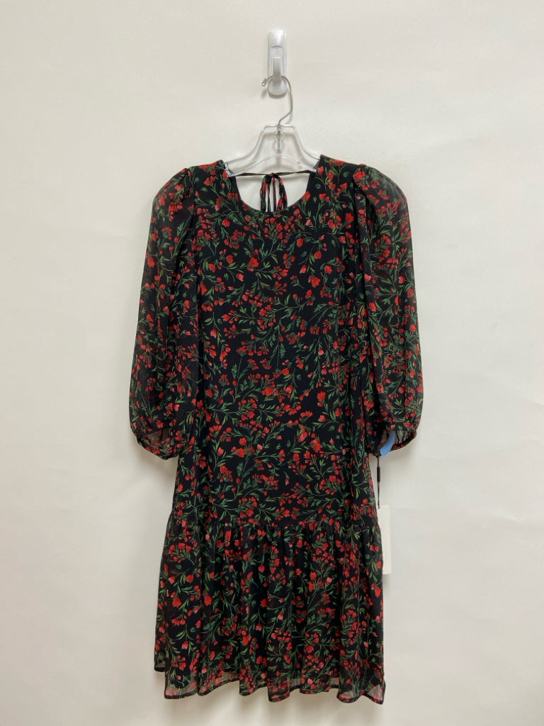 NWT Calvin Klein Size 6 Black Green/Red Floral Ladies Dress