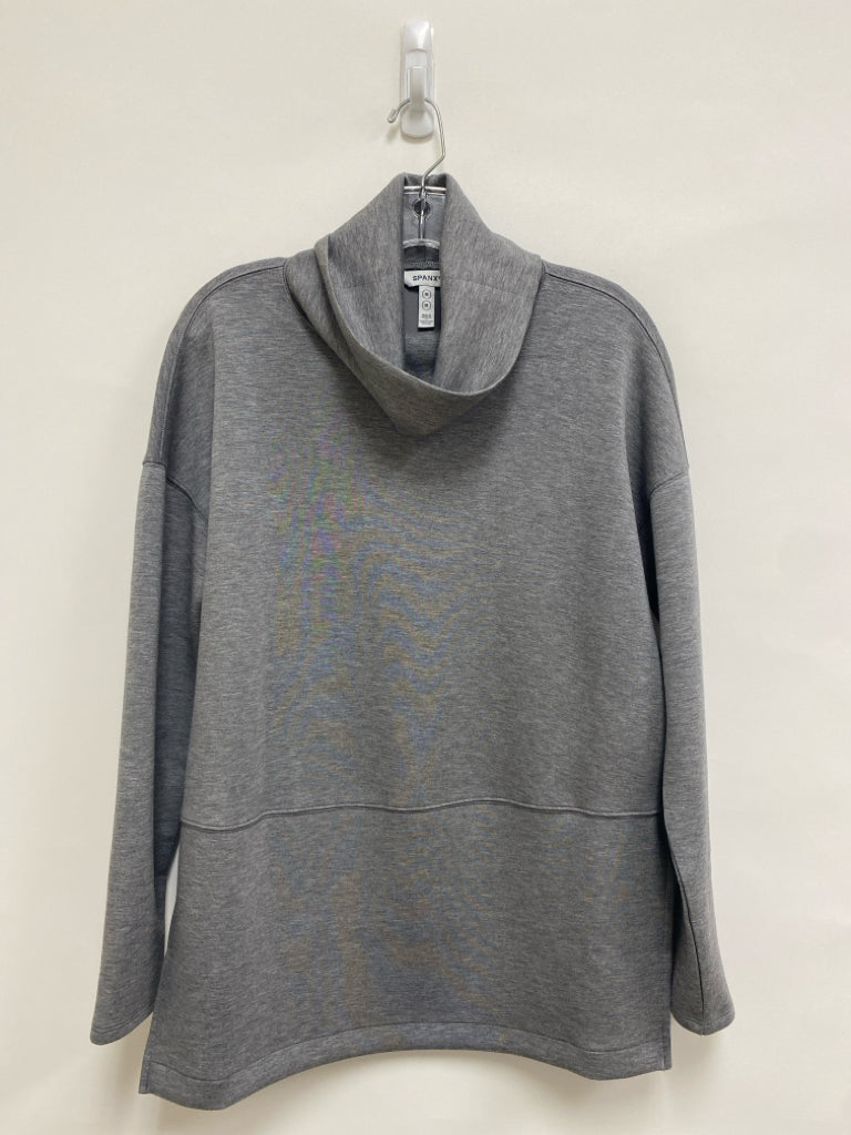 Spanx Size M Gray Streaked Turtleneck Ladies Top