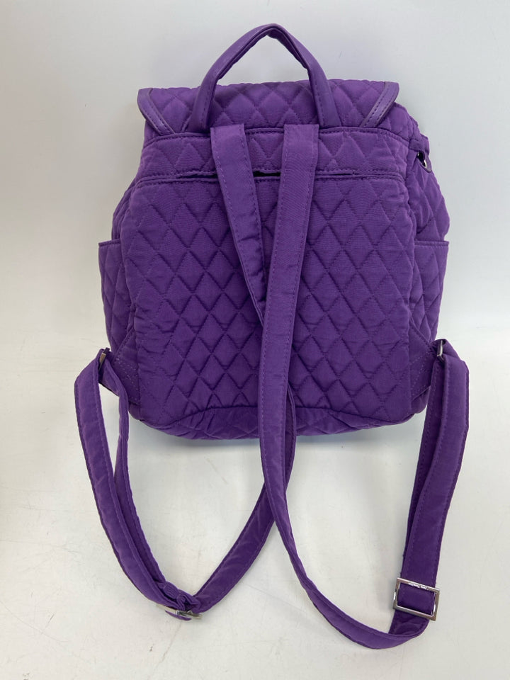 Vera Bradley Dark Purple Quilted Fabric Backpack