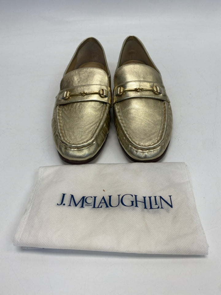 J McLaughlin  Size 9 Gold Metallic Flats