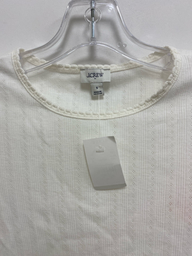 NWT J Crew Size S White Texture Ladies Top