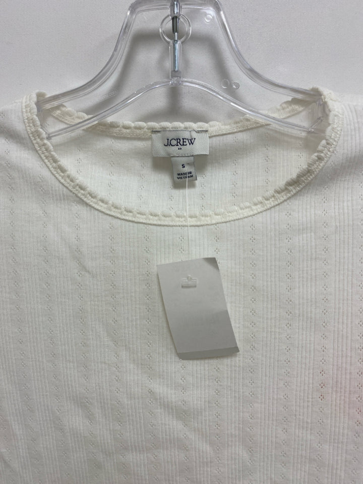 NWT J Crew Size S White Texture Ladies Top