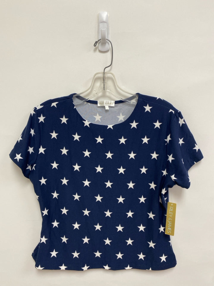 NWT Size XL Navy White Stars Ladies Top
