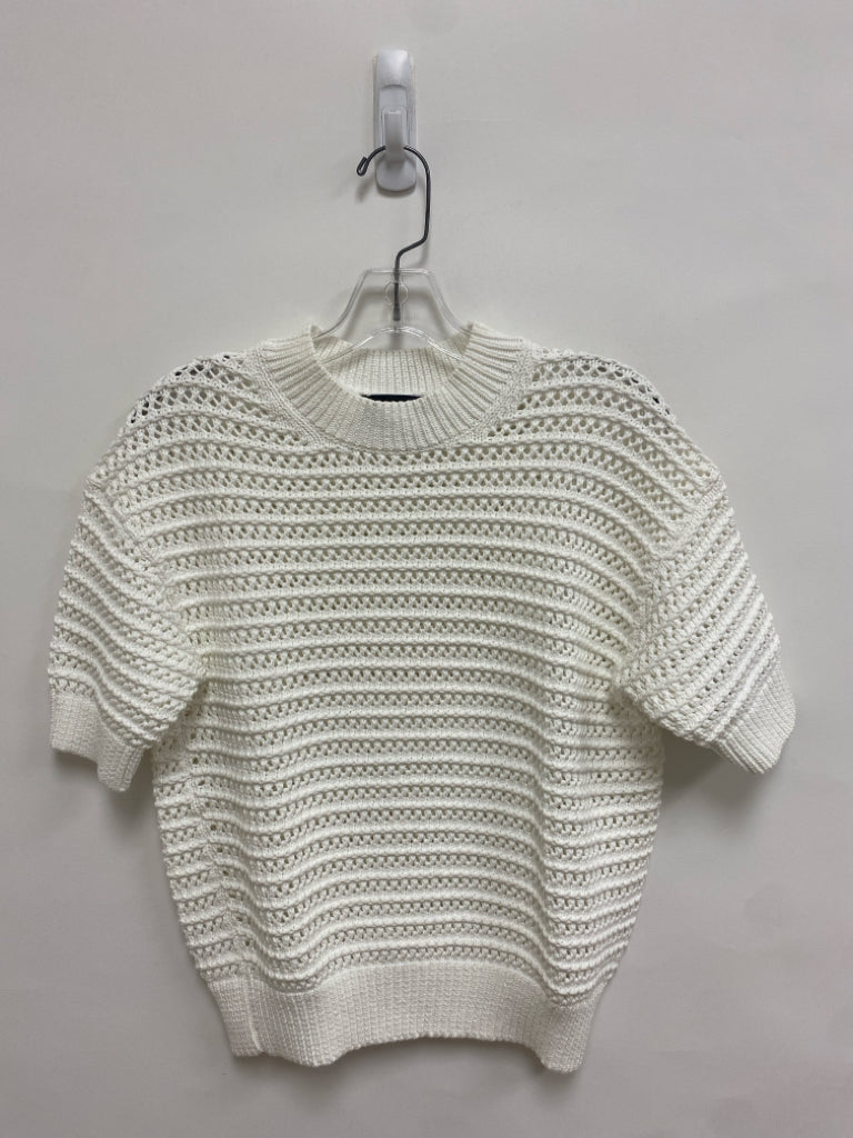 Ann Taylor Size S White Texture Ladies Sweater