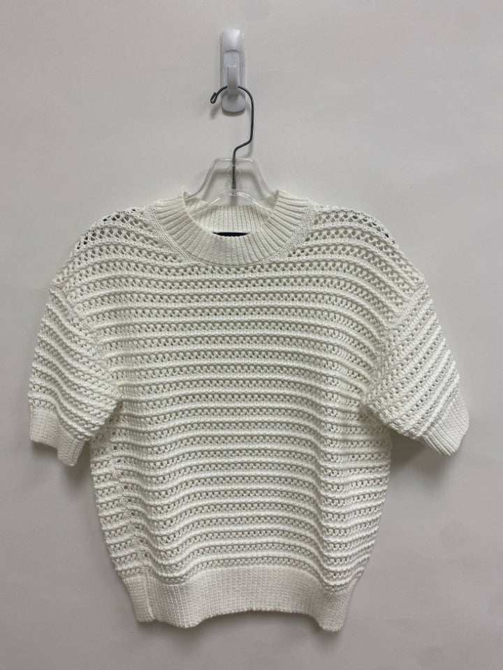 Ann Taylor Size S White Texture Ladies Sweater