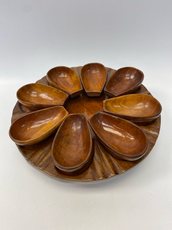 Brown Wood Serving Piece