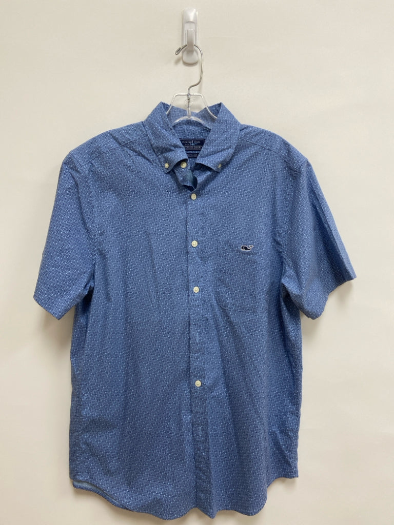 Vineyard Vines Size S Blue Navy Print Button Up Men&