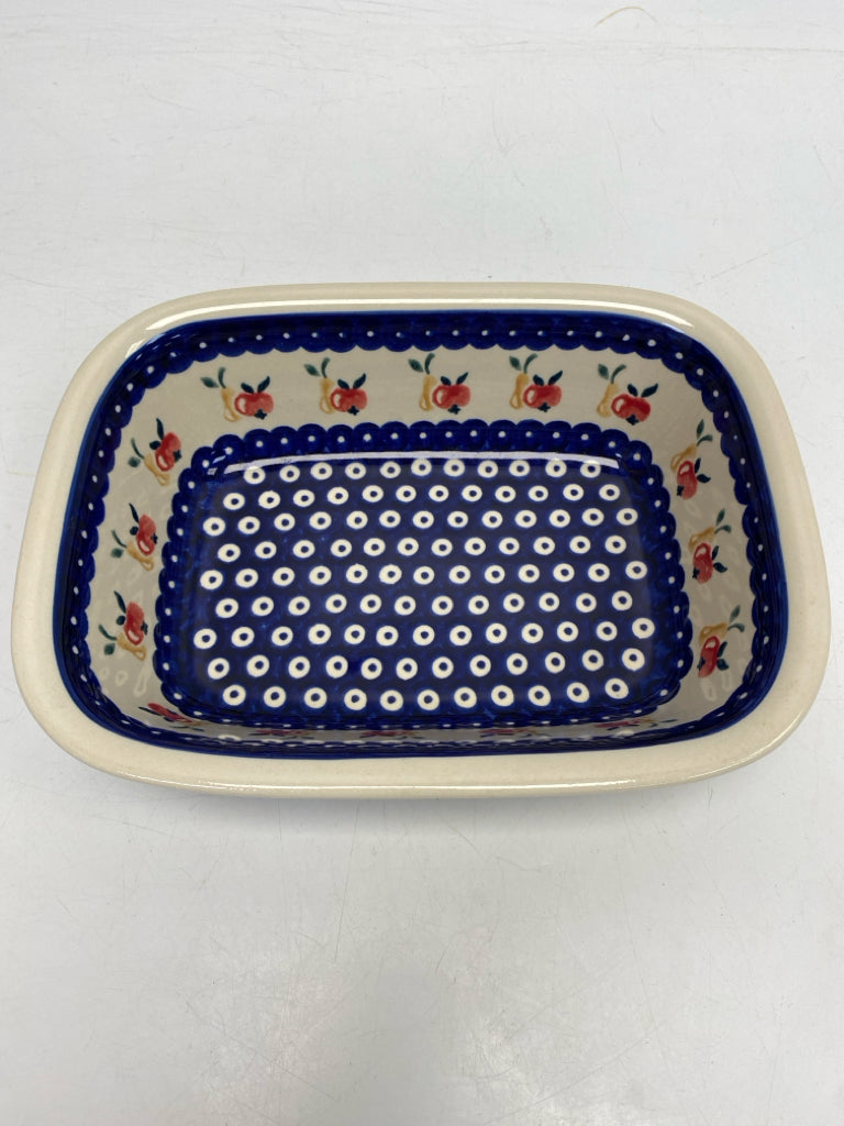 Boleslawiec Cream Blue/Red Bakeware