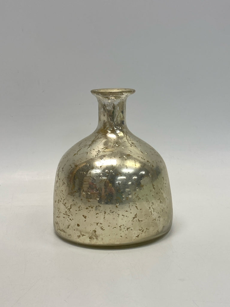 Pale Gold Mercury Glass Vase