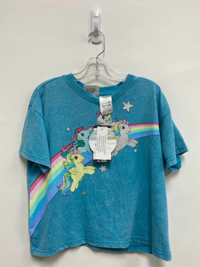 NWT SIZE 14/16 Aqua Multi Color Girl&