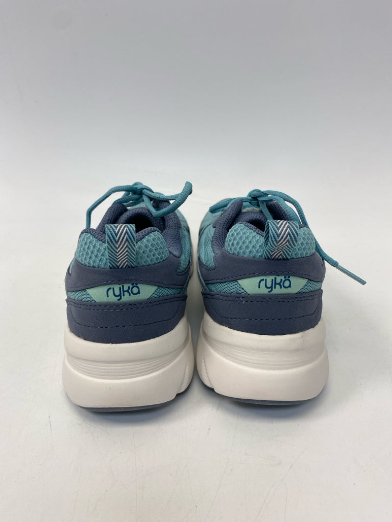 Ryka  Size 8 Aqua Blue Lace-up Fabric Sneakers
