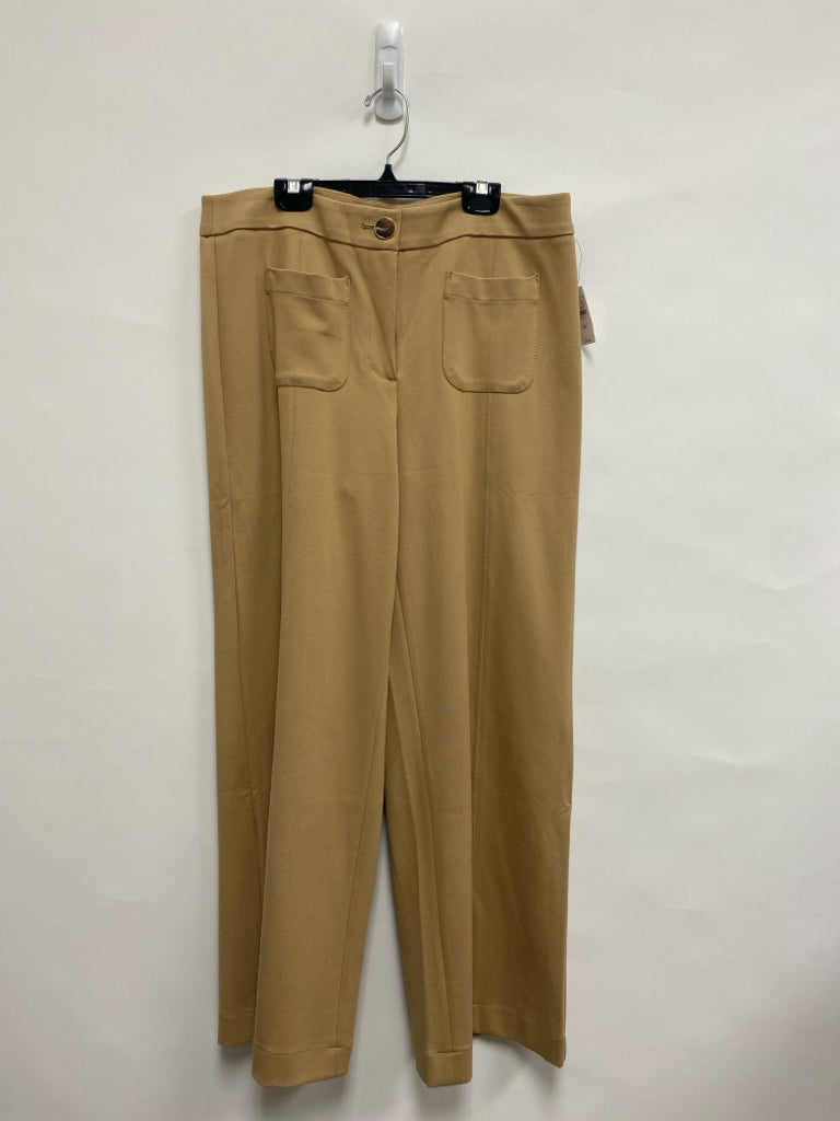 NWT Talbots Size 12P Tan Wide Leg Petite Pants