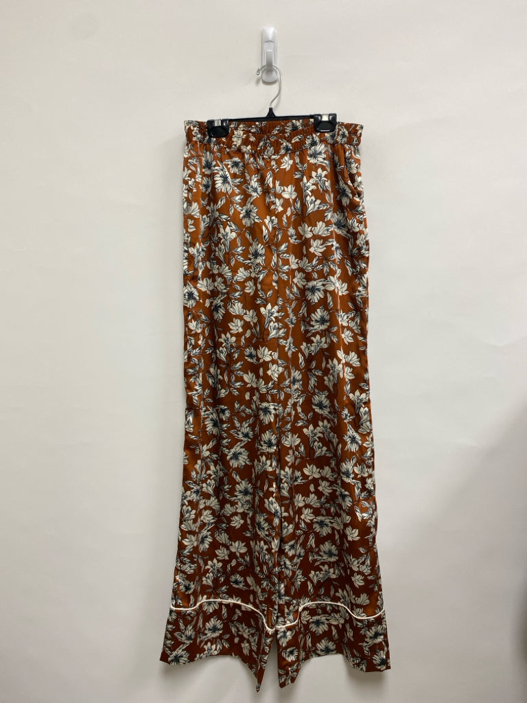 LA LIGNE Size S Brown Cream Leaves Ladies Pants