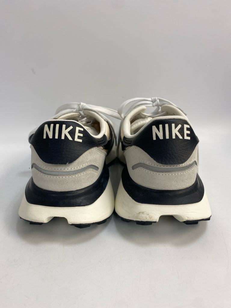 Nike US Shoe Size 10 Cream Gray/Black Lace-up Sneakers