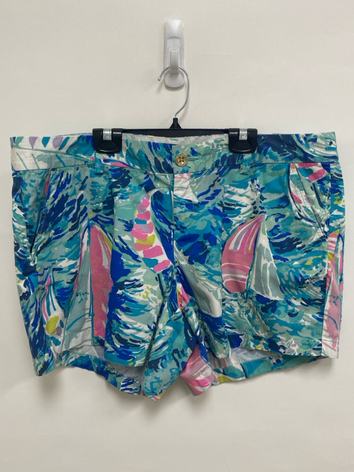 LILLY PULITZER Size 16 Blue Pink/Multi Ladies Shorts