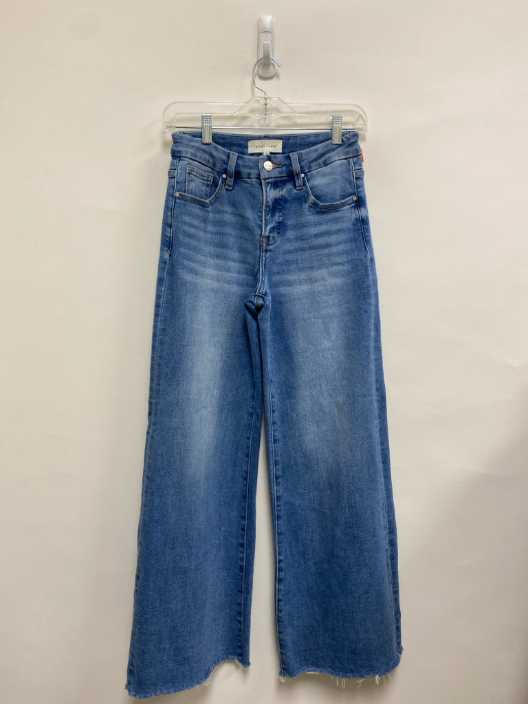RISEN Size 6 Blue Denim Fringe Ladies Jeans