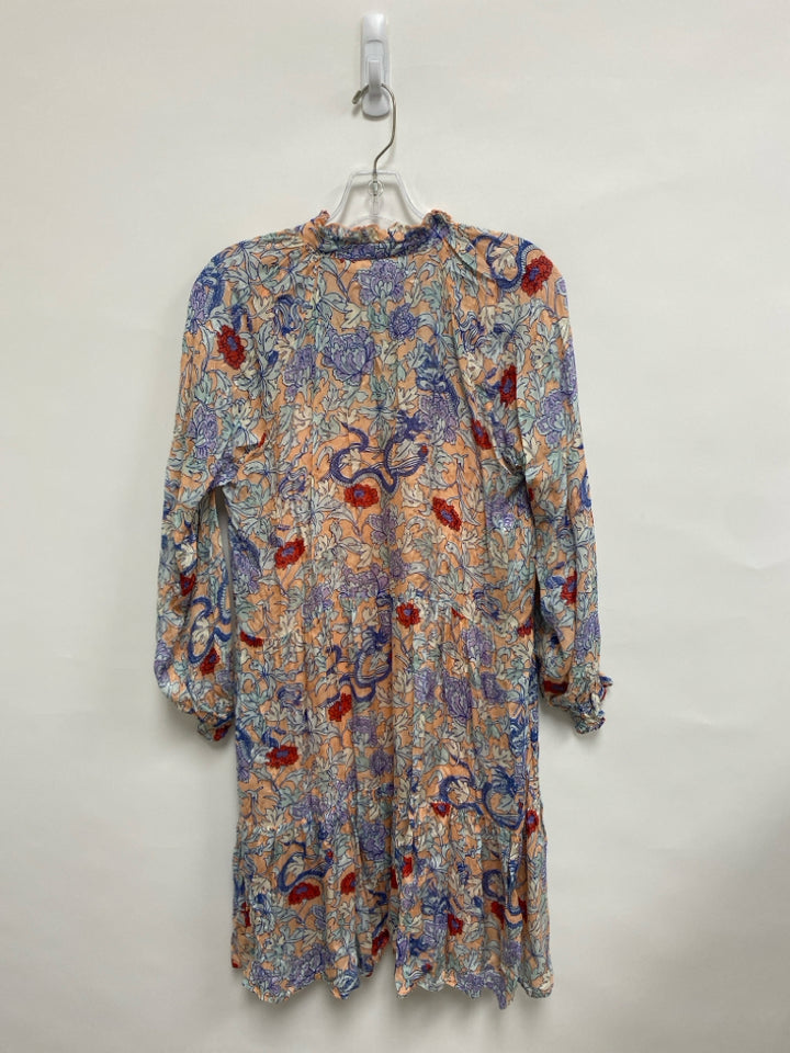 Roller Rabbit Size S Pink/Blue Red Flowers Ladies Dress