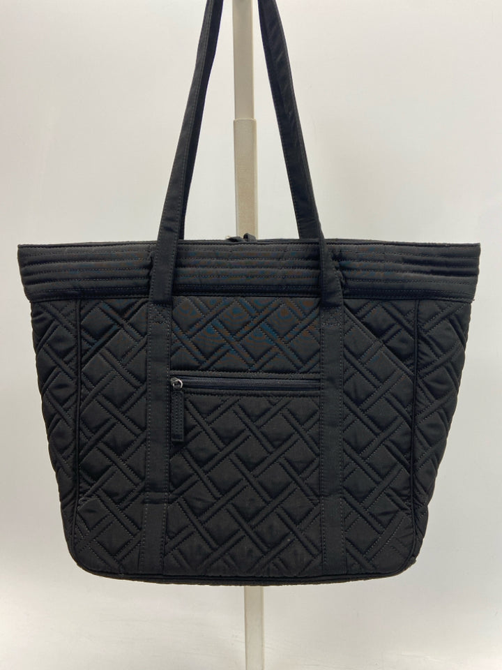 Vera Bradley Black Quilted Fabric Tote Bag