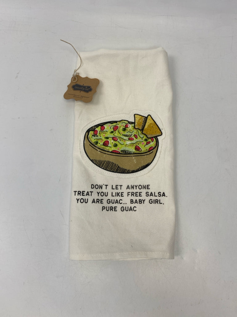 Mudpie White Multi Color Tea Towel