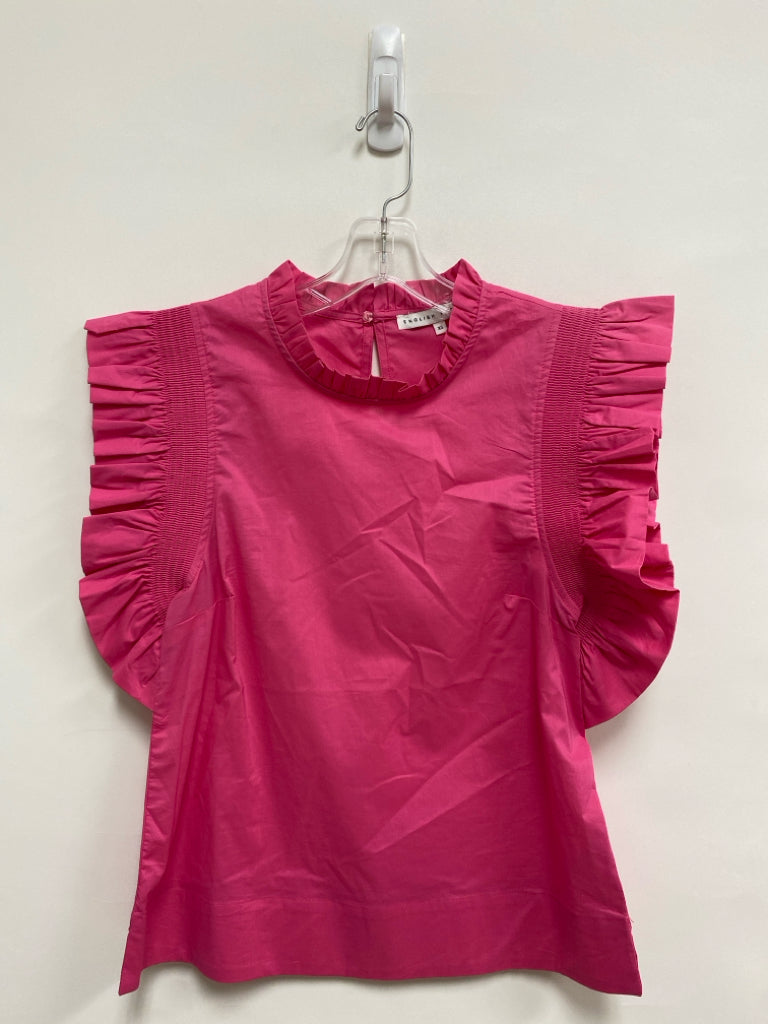 English Factory Size XS Hot Pink Ruffles Sleeveless Ladies Top