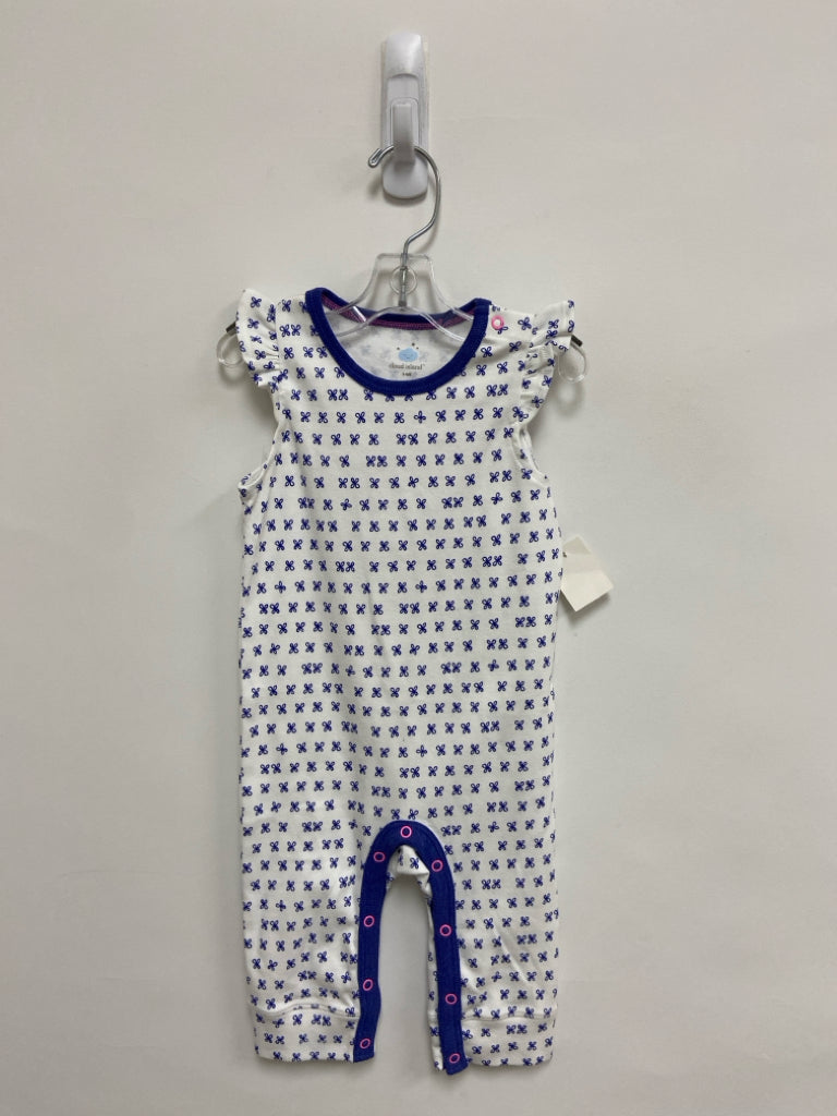 NWT cloud island SIZE 3-6M White Purple Bows Girl&