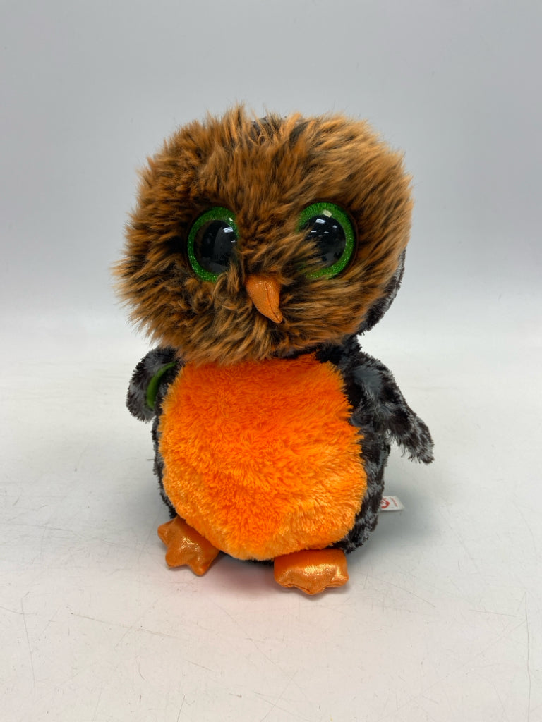 Ty Black Gray/Orange Stuffed Animal