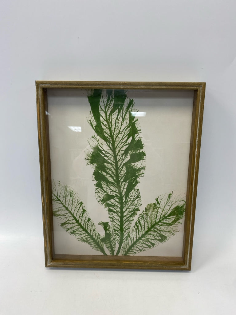 Green White Framed Art