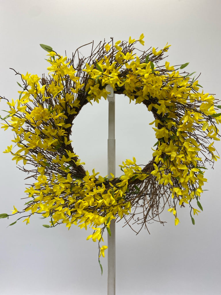 Yellow Grapevine Wreath