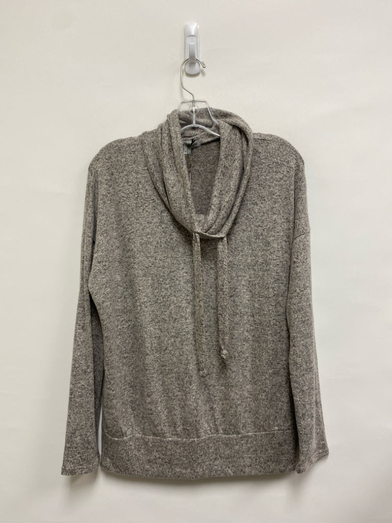 NWT GREEN ENVELOPE Size L Pale Gray Mottled Cowl Neck Ladies Top