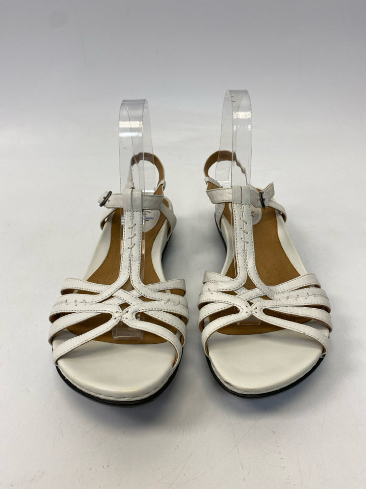 Clarks  Size 9.5 White Sandals