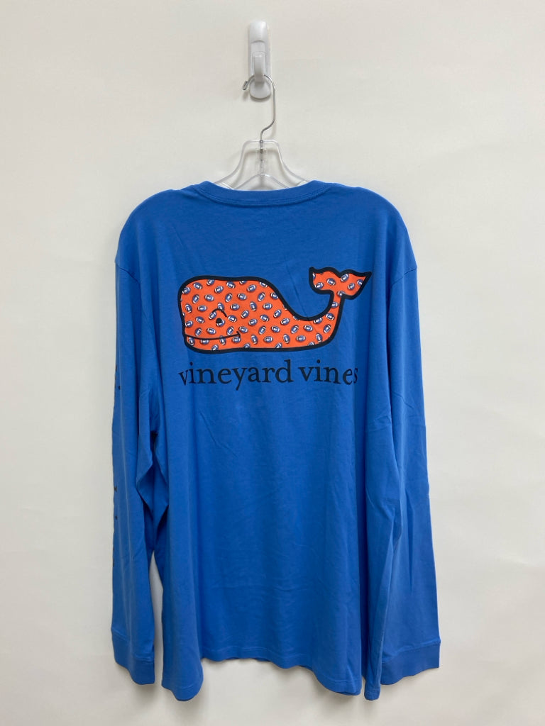 Vineyard Vines Size XXL Blue Orange Football Men&