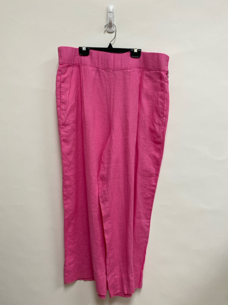 LOFT Size XL Pink Linen Ladies Pants