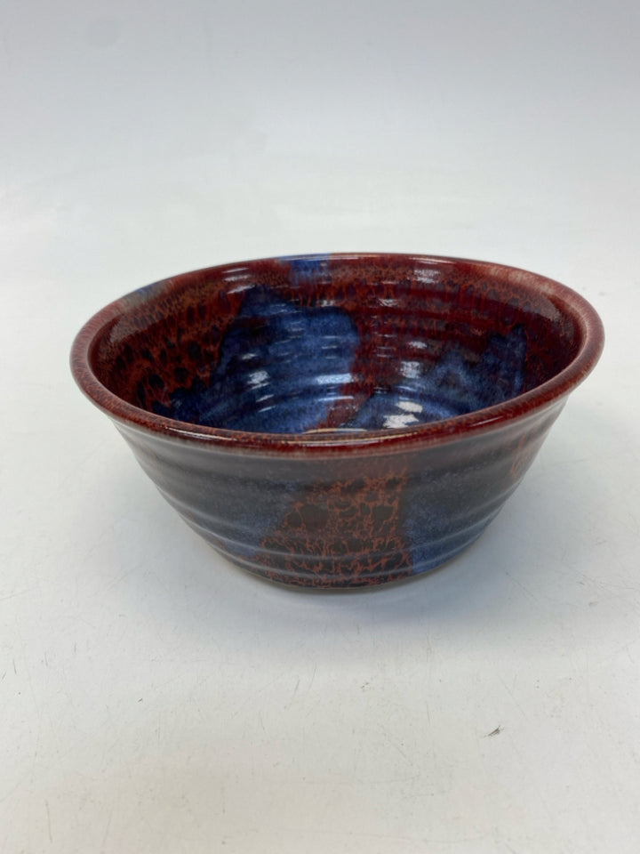 Brown Blue Splashes Pottery