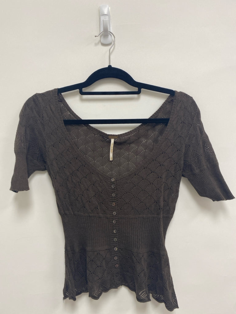 Free People Size M Brown Ladies Top