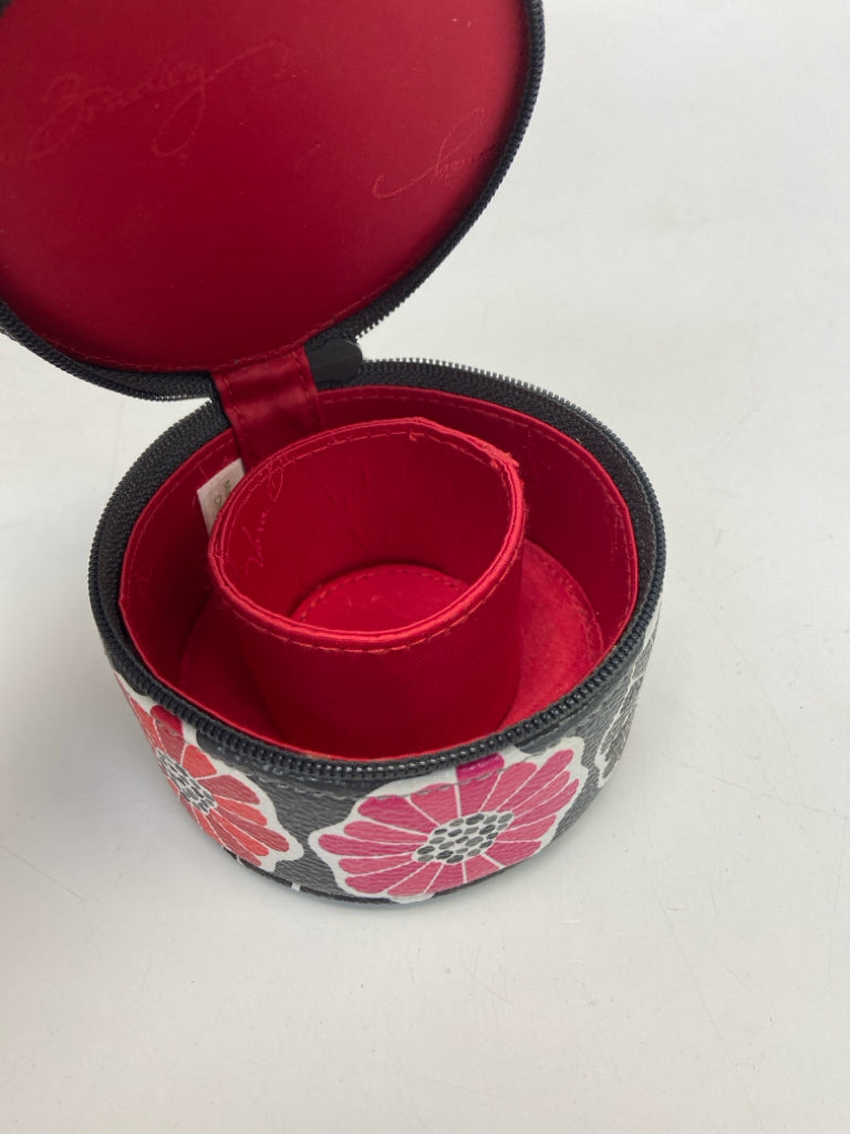 Vera Bradley Gray Pink Flowers Jewelry Box