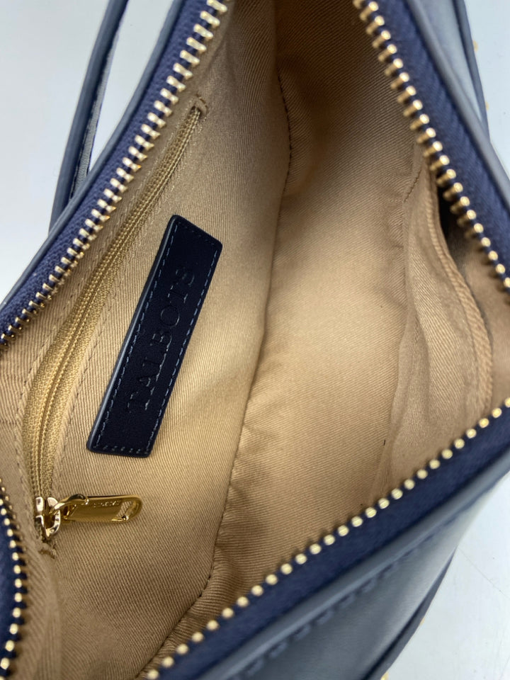 Talbots Navy Gold Studded Crossbody
