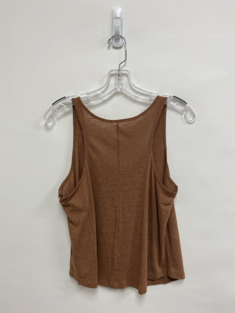NWT Gap Size M Brown Tank Linen Ladies Top