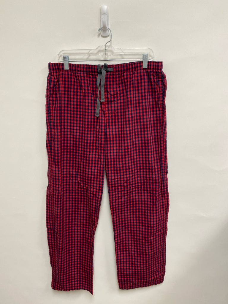 Gap Size L Red Navy Checkered Men&