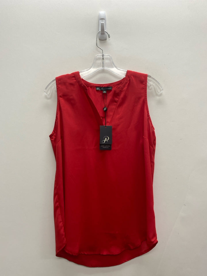 NWT Papell Size S Red Sleeveless Ladies Top