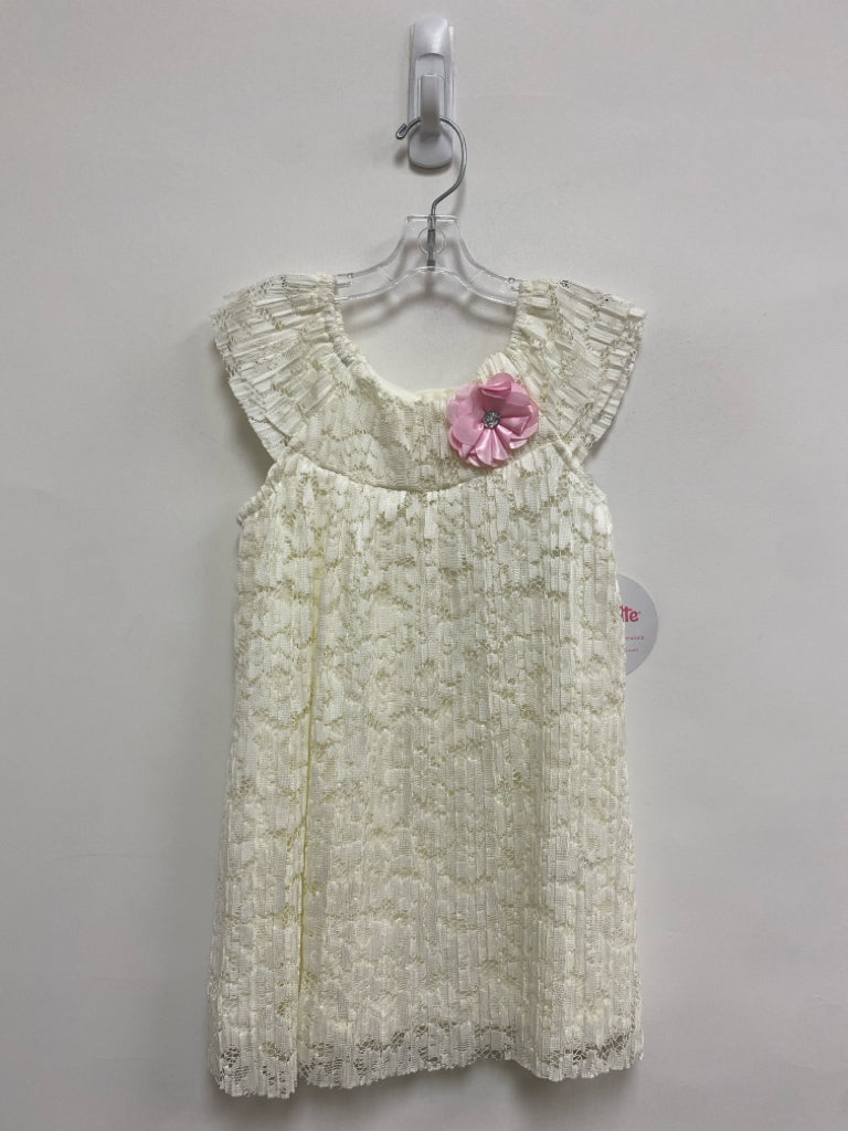NWT Nanette Lepore SIZE 24M Cream Lace-Up Sleeveless Girl&