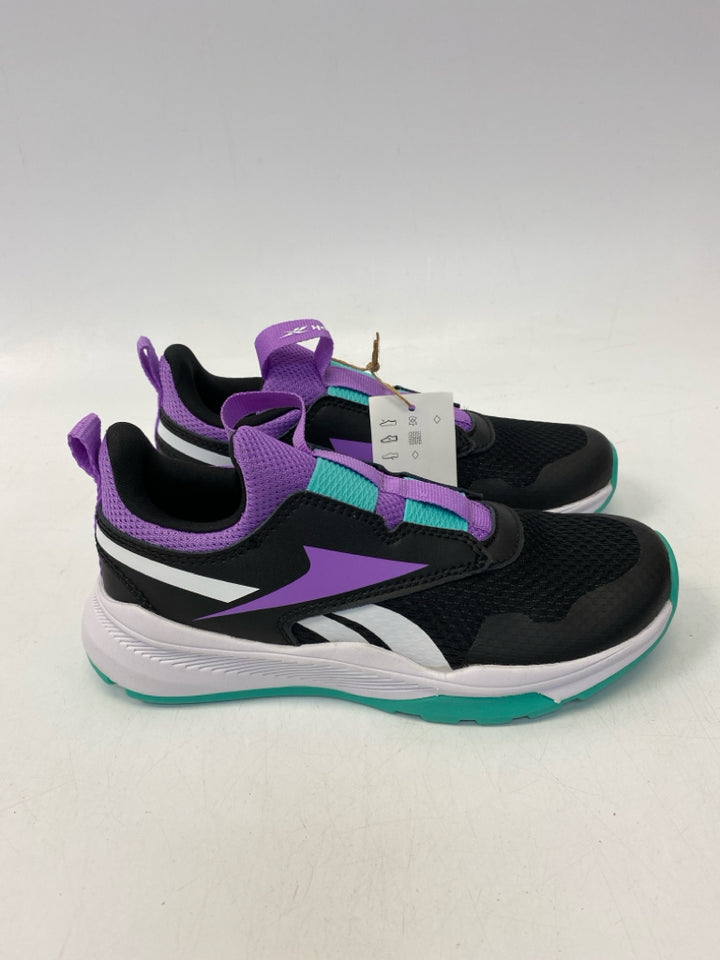 NWT Reebok SIZE 1 Black Purple/Aqua Girl&