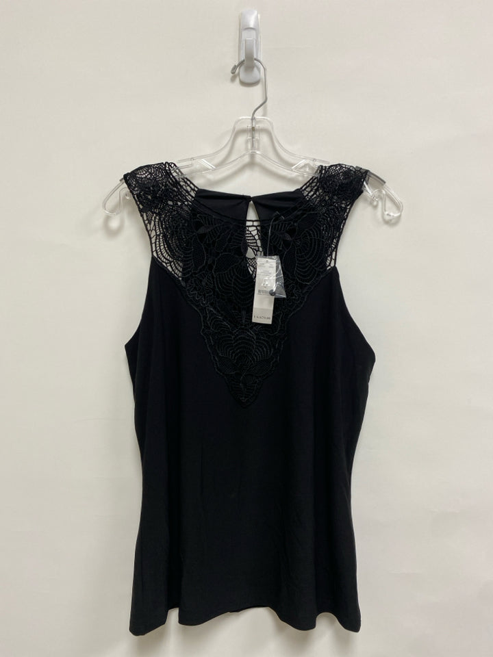NWT Wht House/Blk Mkt Size M Black Lace Tank Ladies Top