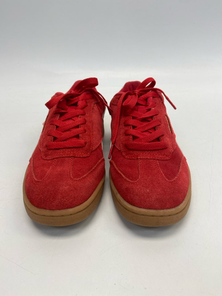 Reebok  Size 7.5 Red Lace-up Sneakers