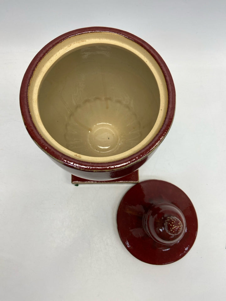 Red Ceramic Jar