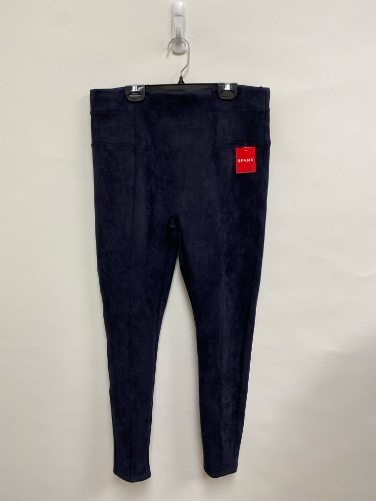 NWT Spanx Size XL Black Faux Suede Ladies Leggings