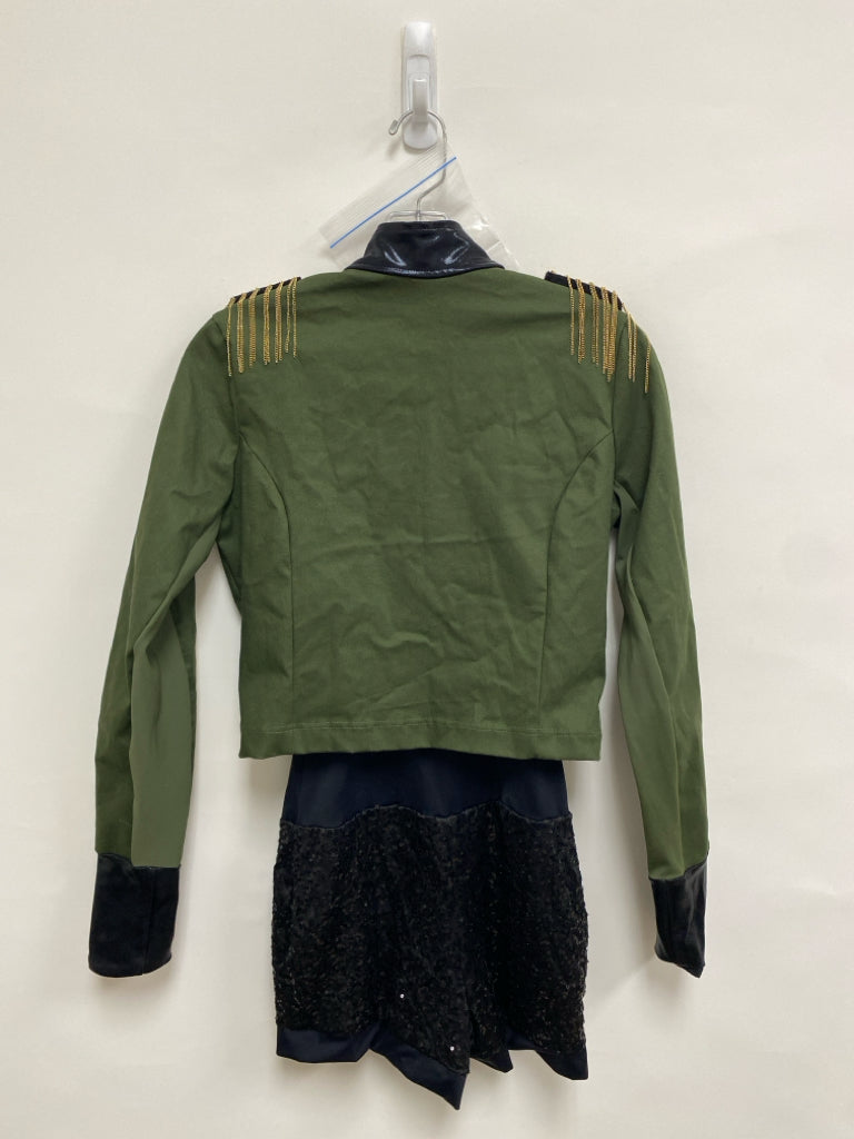 SIZE 18/20 Olive/Blk Gold Accents Girl&