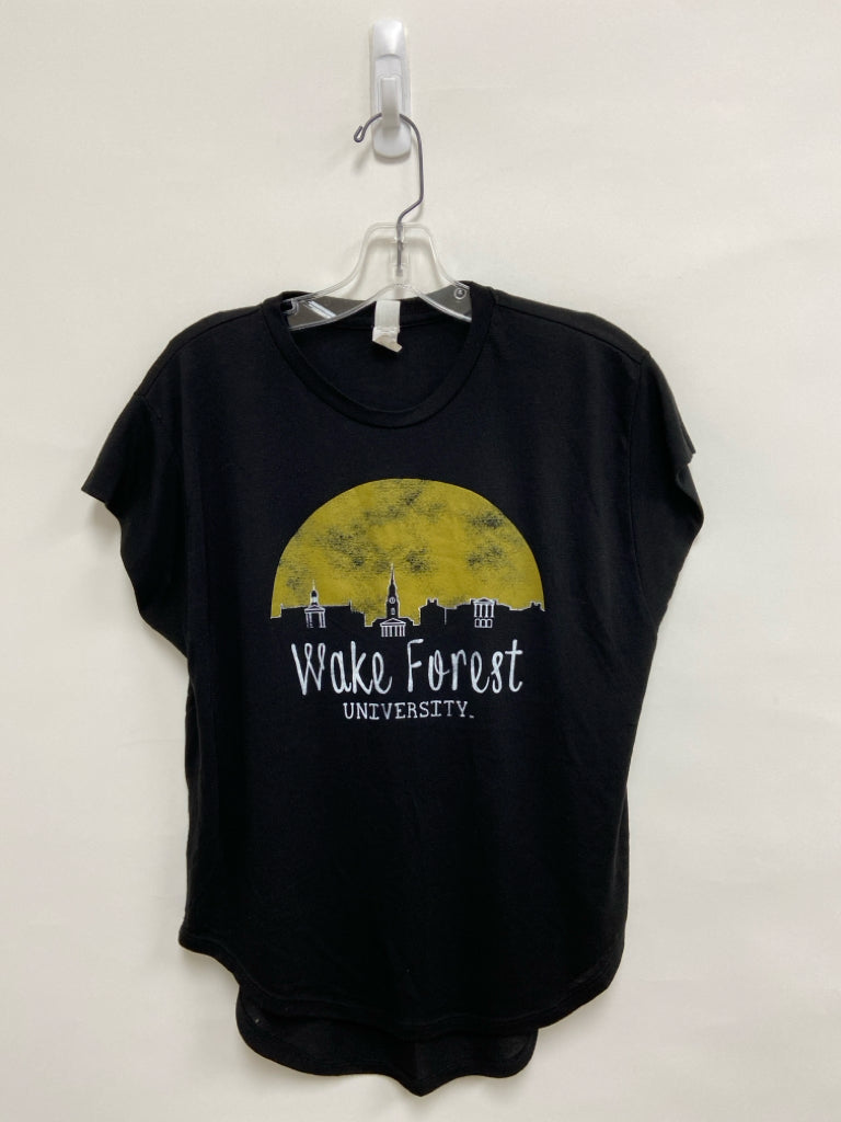 Size L Black White/Yellow Wake Forest Ladies Top