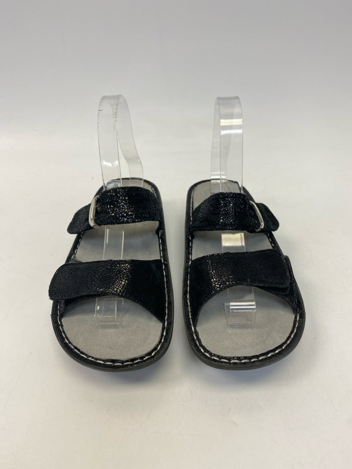 Alegria  Size 36 Black Shimmery Sandals